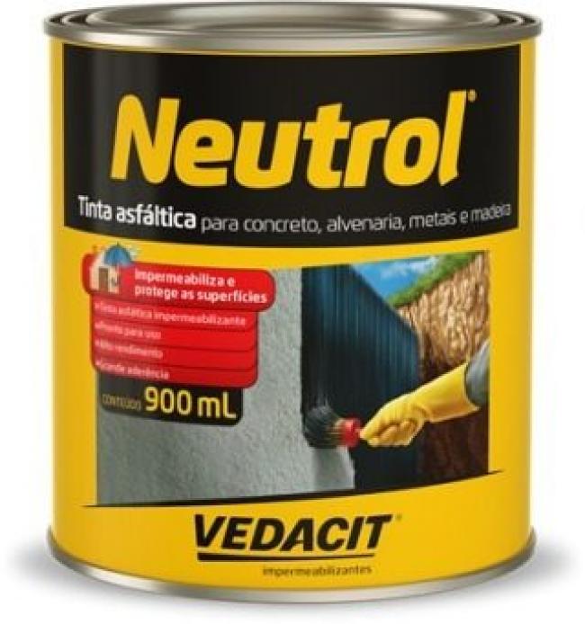 Tinta Asfltica Neutrol Para Concreto, Alvenaria, Metal E Madeira 900ml Vedacit